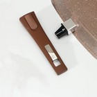 Сковорода-гриль «Гранит Brown», квадратная, 28×28 см, съёмная ручка, стеклянная крышка, антипригарное покрытие, цвет коричневый - Фото 7