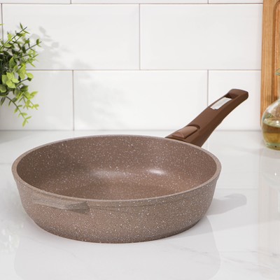 Сковорода Мечта «Гранит Brown», d=26 см, антипригарное покрытие, съёмная ручка, литой алюминий, МИКС