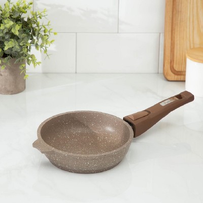 Сковорода Мечта «Гранит Brown», d=18 см, антипригарное покрытие, съёмная ручка, литой алюминий, МИКС