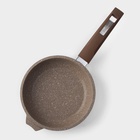 Сковорода Мечта «Гранит Brown», d=18 см, пластиковая ручка, антипригарное покрытие, литой алюминий, коричневая - Фото 2