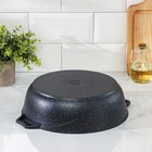 Жаровня Мечта «Гранит Star», 4 л, d=30 см, стеклянная крышка, антипригарное покрытие, серая - Фото 3