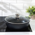 Жаровня Мечта «Гранит Star», 4 л, d=30 см, стеклянная крышка, антипригарное покрытие, серая - Фото 5