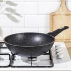 Сковорода - вок Мечта «Гранит Star», d=28 см, съёмная ручка, антипригарное покрытие, тёмно-синяя - Фото 7