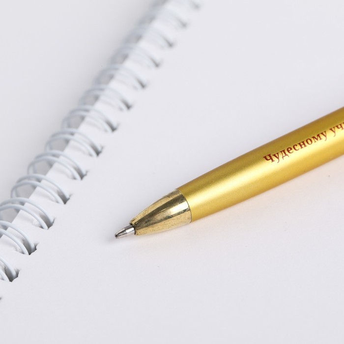 Ручка подарочная «Любимому учителю», металл, синяя паста, 1.0 мм - фото 1918935611