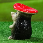 Садовая фигура "Ёжик с грибом", разноцветная, 17 см - Фото 3