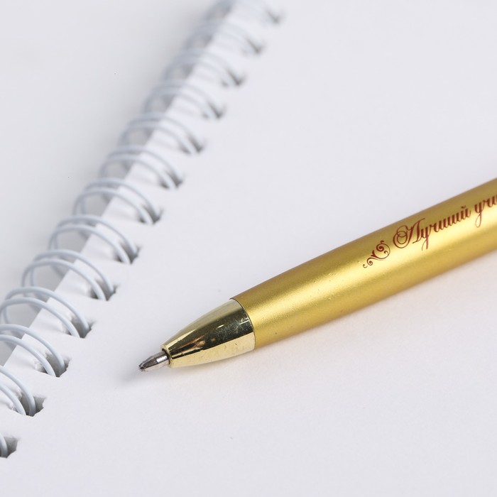 Ручка подарочная «Учителю с любовью!», металл, синяя паста, 1.0 мм - фото 1908538148
