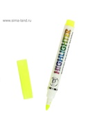 Маркер-текстовыделитель, скошенный наконечник, узел 4 мм, жёлтый - Фото 3