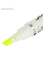 Маркер-текстовыделитель, скошенный наконечник, узел 4 мм, жёлтый - Фото 4