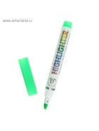 Маркер-текстовыделитель, скошенный наконечник, узел 4 мм, зелёный - Фото 3