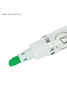 Маркер-текстовыделитель, скошенный наконечник, узел 4 мм, зелёный 4634716