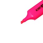 Маркер-текстовыделитель наконечник скошенный 5 мм, розовый - Фото 6