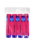 Маркер-текстовыделитель, скошенный наконечник, узел 5 мм, розовый - Фото 8