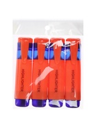 Маркер-текстовыделитель, скошенный наконечник, узел 5 мм, оранжевый (комплект 4 шт) - фото 68884936