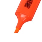 Маркер-текстовыделитель наконечник скошенный 5 мм, оранжевый - Фото 3