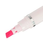 Маркер текстовыделитель, наконечник скошенный, 4 мм, розовый - Фото 3