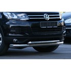 Защита переднего бампера d 76/60 двойная "Volkswagen Touareg" 2010-2016, - Фото 2