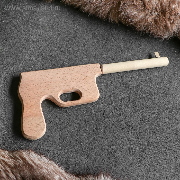 Сувенирное деревянное оружие "Маузер", 30 см, массив бука - Фото 1