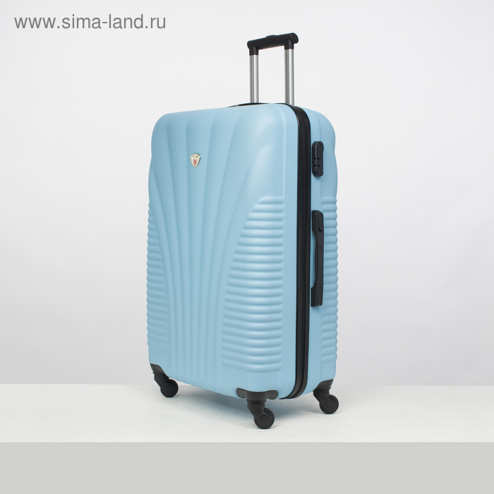 Чемодан большой 28", отдел на молнии, кодовый замок, 4 колеса, цвет бирюзовый - Фото 1