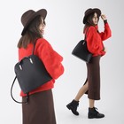 Сумка-рюкзак, отдел на молнии, наружный карман, цвет чёрный - Фото 7