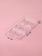 Форма для шоколада KONFINETTA «Круг», 27.5×13.7×2.5, 8 ячеек (d=5.5 см), пластик, прозрачная - Фото 2