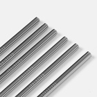 Набор металлических трубочек Straws, 6 шт., 21 см, сталь 304 - Фото 4