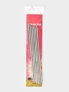 Набор металлических трубочек Straws, 6 шт., 21 см, сталь 304 - Фото 7