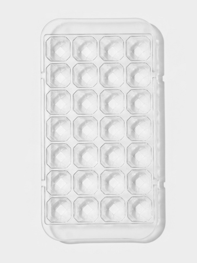 Форма для льда «Сапфир», 28 ячеек, 24×12.7×2 см, прозрачная