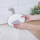 Набор губок для мытья посуды со стальной стружкой, 10×9×1,8 см, 3 шт - Фото 4