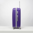 Чемодан большой 28", отдел на молнии, кодовый замок, 4 колеса, цвет фиолетовый - Фото 2