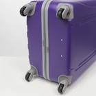 Чемодан большой 28", отдел на молнии, кодовый замок, 4 колеса, цвет фиолетовый - Фото 5