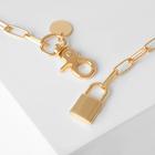 Кулон "Цепь" замок-карабин, цвет золото, 50см - фото 25616721