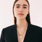 Кулон "Цепь" замок-карабин, цвет золото, 50см - фото 25616723