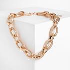 Колье «Цепь» объёмные овалы, цвет золото, L=45 см - Фото 2