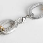 Колье «Цепь» объёмные овалы, цвет серебряно-золотой, L=45 см - Фото 2