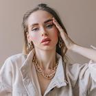 Колье "Цепь" тонкие овалы, цвет золото ,45см - фото 26596150