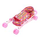 Коляска для кукол с сумкой «Модная» универсальная, металлический каркас - Фото 5