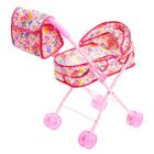 Коляска для кукол с сумкой «Русалка» универсальная, металлический каркас - Фото 4