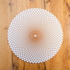 Салфетка сервировочная на стол «Гипноз», d=38 см, цвет металлик коричневый - Фото 1