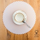 Салфетка сервировочная на стол «Гипноз», d=38 см, цвет металлик коричневый - Фото 3