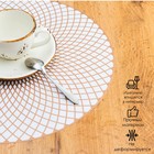 Салфетка сервировочная на стол «Гипноз», d=38 см, цвет металлик коричневый - Фото 5