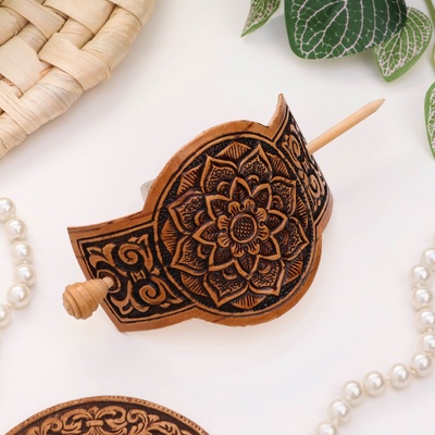 Заколка для волос с палочкой «Цветочек», береста