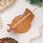 Заколка для волос с палочкой «Цветочек», береста - Фото 2