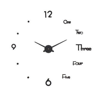 Часы настенные интерьерные, 3d «Аба», плавный ход, наклейка, большие, d-70 см