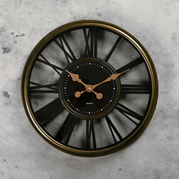 Часы настенные, серия: Классика, "Альвина", плавный ход, 1 АА, d-40 см