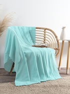 Плед флисовый «Экономь и Я», 150×180 см, 160 г/м², мятный - Фото 3