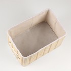 Короб складной для хранения, 28х38 см Н 23 см, бамбук, подкладка, ткань, микс - Фото 11