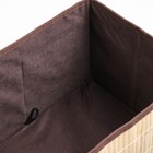 Короб складной для хранения, 28х38 см Н 23 см, бамбук, подкладка, ткань, микс - Фото 4