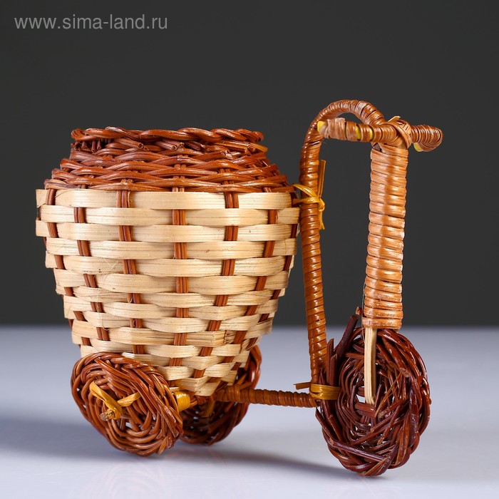Плетеные сувениры (Велосипед) 15х9 см H 12 см.(Бамбук срезан) - Фото 1