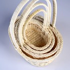 Корзина плетёная для хранения Natur, ротанг, бежевая, набор 4 шт. - Фото 3