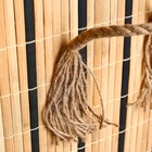 Корзина для белья с крышкой складная с ручками 37х37 см Н 56 см, бамбук,джут - фото 22853116